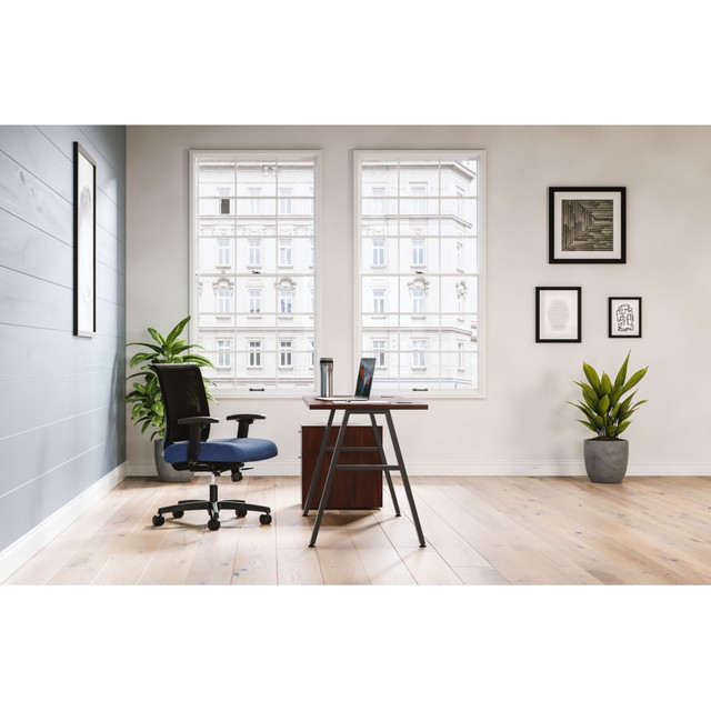 HON HONMOD159 Mod 60inW Table Writing Desk With Mobile Storage, Black/Traditional Mahogany HON HONMOD159 Mod 60inW Table Writing Desk With Mobile Storage, Black/Traditional Mahogany