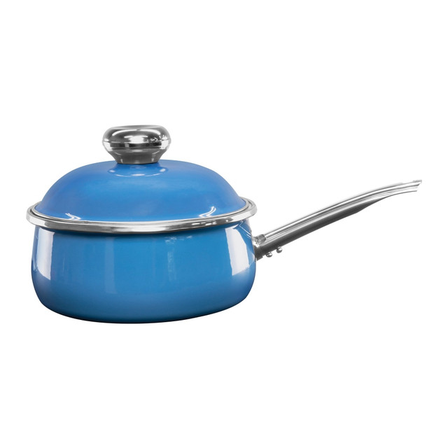 EKCO(R) 61975 Vita Enamel-On-Steel Nonstick Covered Saucepan, 3.2 Qt, Blue EKCO(R) 61975 Vita Enamel-On-Steel Nonstick Covered Saucepan, 3.2 Qt, Blue