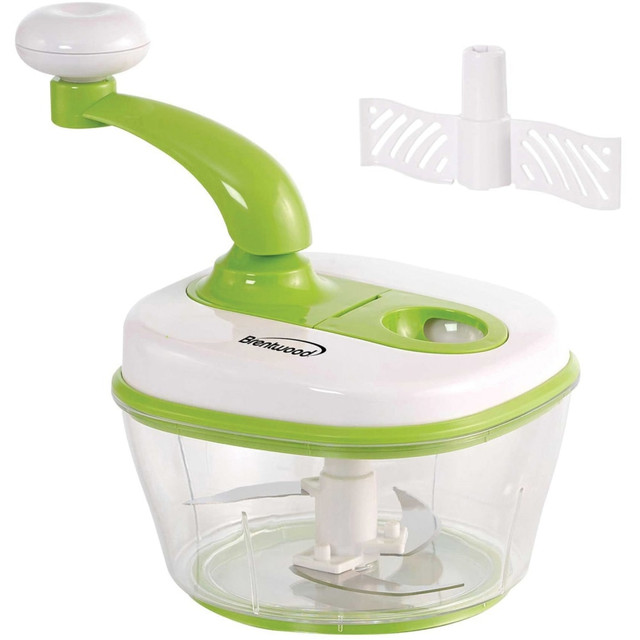 BRENTWOOD APPLIANCES, INC. KA-5050G Brentwood Food Processor With 8-Cup Storage Container, Stainless Steel Blades and Paddle Mixer, Green/White