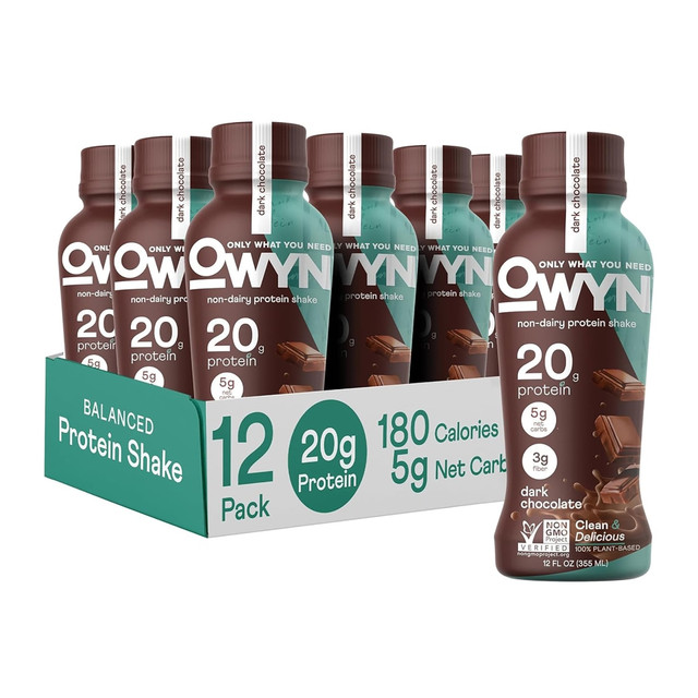 ONLY WHAT YOU NEED, INC. 10857335004992 OWYN Dark Chocolate Protein Drinks, 12 Oz, Case Of 12 Drinks ONLY WHAT YOU NEED, INC. 10857335004992 OWYN Dark Chocolate Protein Drinks, 12 Oz, Case Of 12 Drinks