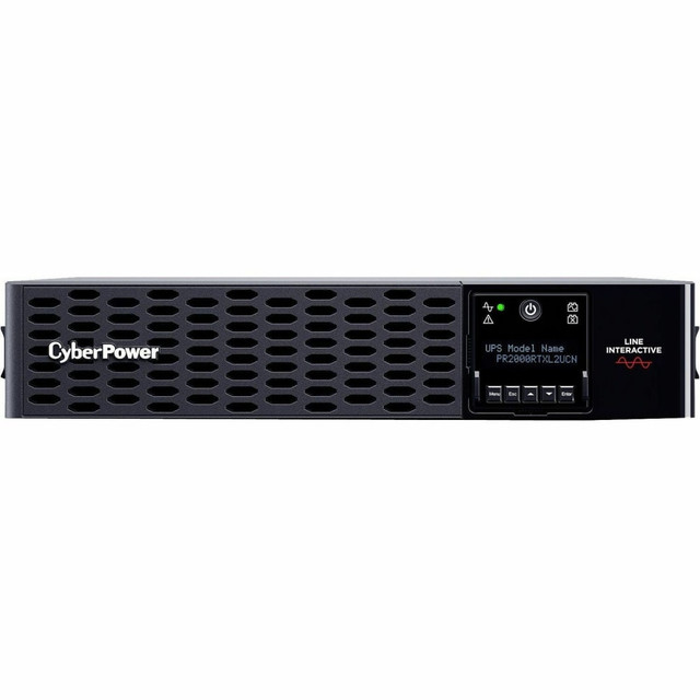 CYBERPOWERPC PR2000RTXL2UCN CyberPower PR2000RTXL2UCN Smart App Sinewave UPS Systems - 2000VA/2000W, 120 VAC, NEMA 5-20P, 2U, Rack / Tower, Sine Wave, 8 Outlets, LCD, PowerPanel Business, $400000 CEG, 3YR Warranty