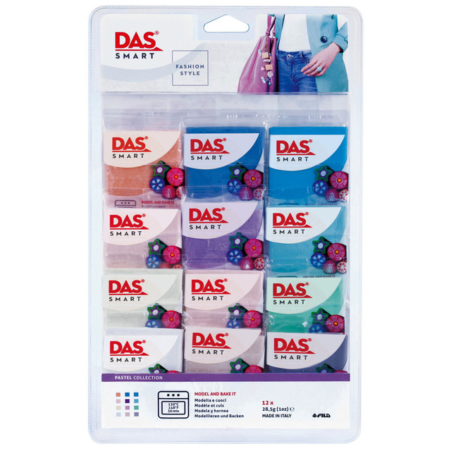 DIXON TICONDEROGA CO PACF321900 DAS Smart Clay Set, 1 Oz, Pastel, Set Of 12 Packs DIXON TICONDEROGA CO PACF321900 DAS Smart Clay Set, 1 Oz, Pastel, Set Of 12 Packs