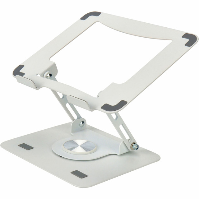 UNCAGED ERGONOMICS SLS-WHITE Swivel Laptop Stand for Desk - Adjustable Laptop Riser Cooler with 360 Rotation - Up to 15.60in Screen Support - 19 lb Load Capacity - 10.20in Width x 10in Depth - Desk - Metal - White UNCAGED ERGONOMICS SLS-WHITE Swivel Laptop Stand for Desk - Adjustable Laptop Riser Cooler with 360 Rotation - Up to 15.60in Screen Support - 19 lb Load Capacity - 10.20in Width x 10in Depth - Desk - Metal - White