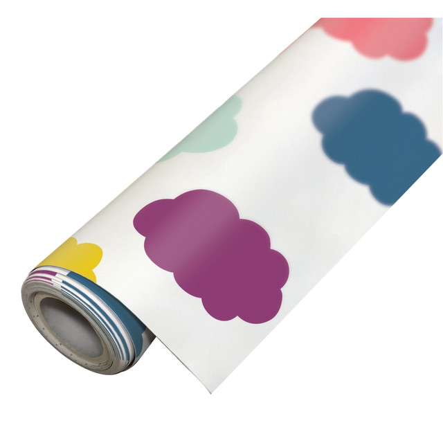 TEACHER CREATED RESOURCES INC. TCR70007 Teacher Created Resources Peel And Stick Decorative Paper Roll, 17-1/2in x 10', Oh Happy Day Clouds TEACHER CREATED RESOURCES INC. TCR70007 Teacher Created Resources Peel And Stick Decorative Paper Roll, 17-1/2in x 10', Oh Happy Day Clouds