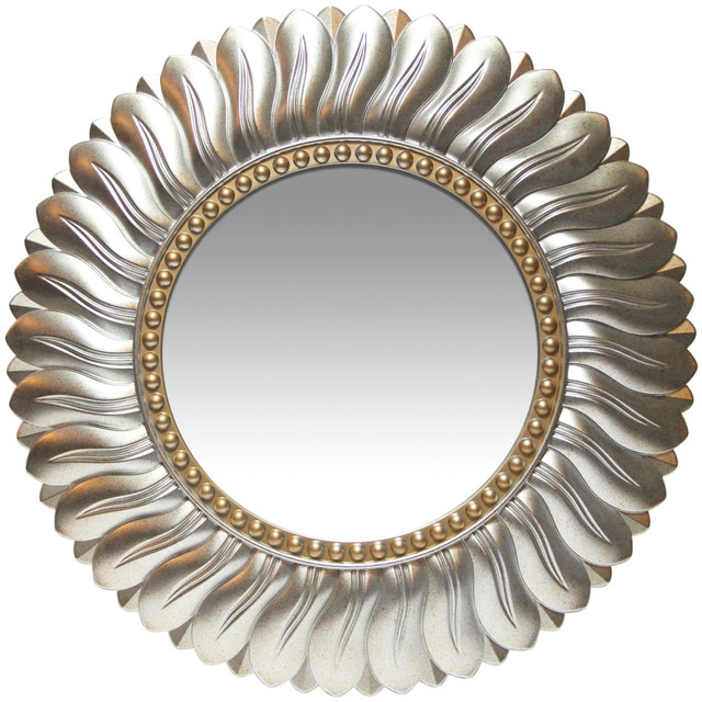 INFINITY INSTRUMENTS 14972AG  Marseille Round Wall Mirror, 21-1/2inH x 21-1/2inW x 2inD, Light Gold