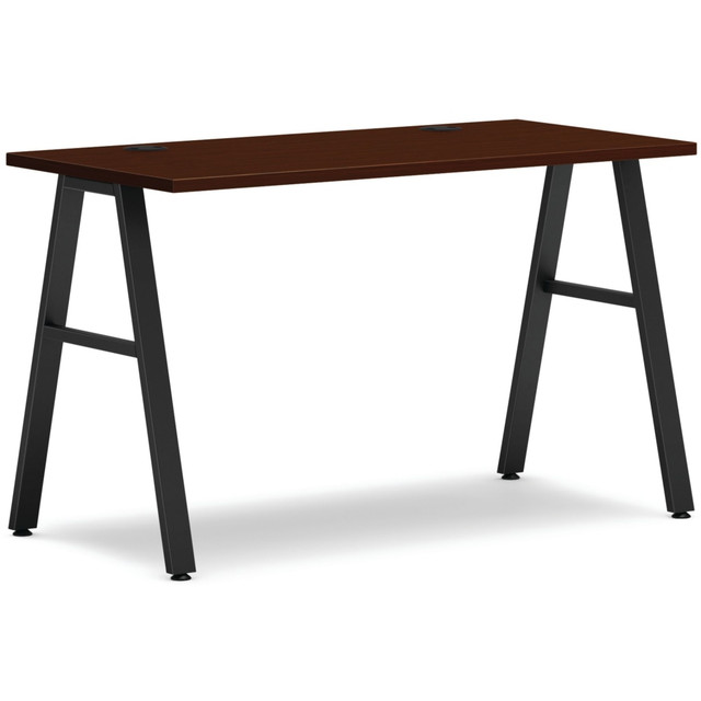 HON HONMOD148 Mod Table Writing Desk, 48inW, Traditional Mahogany/Black HON HONMOD148 Mod Table Writing Desk, 48inW, Traditional Mahogany/Black