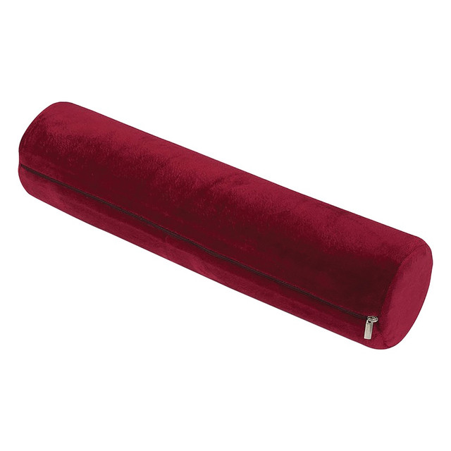 ALLSETT HEALTH(R) ASH0252 AllSett Health Ergonomic Memory Foam Cylinder Bolster Pillow, 16-15/16inH x 16-15/16inW x 3-15/16inD, Red