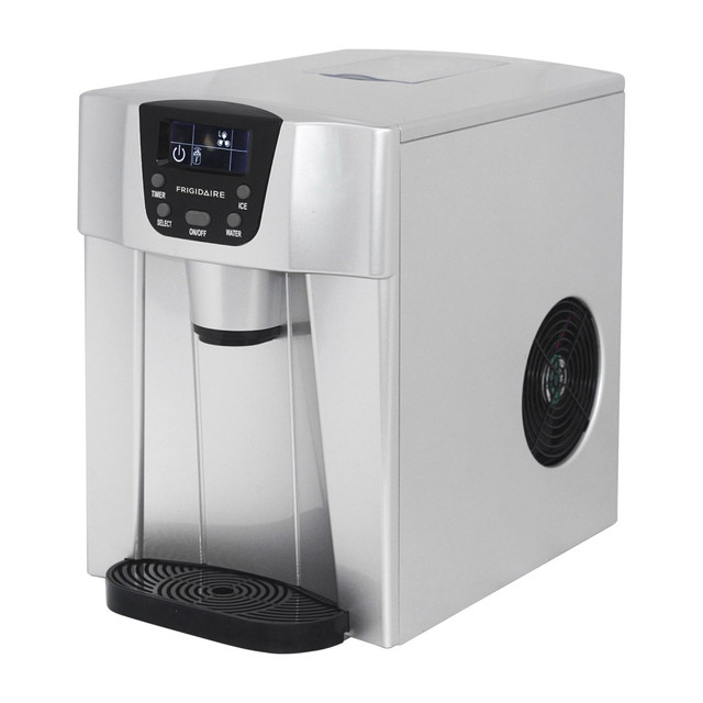 CURTIS INTERNATIONAL, LT EFIC227-SILVER Frigidaire Compact Countertop Ice Maker And Water Dispenser, Silver CURTIS INTERNATIONAL, LT EFIC227-SILVER Frigidaire Compact Countertop Ice Maker And Water Dispenser, Silver