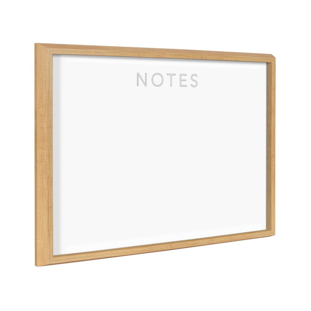 UNIEK INC. 219915 Kate and Laurel Blake Non-Magnetic Framed Dry-Erase Printed Glass, 18in x 24in, Notes by The Creative Bunch Studio, Natural Plastic Frame
