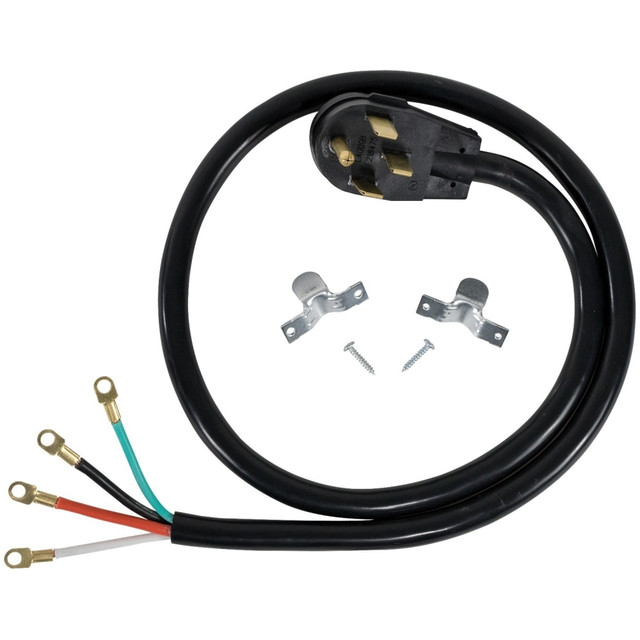 SELA PRODUCTS, LLC 90-2060 Certified Appliance Accessories 4-Wire Eyelet 40-Amp Range Cord - 250 V AC / 40 A - 4 ft Cord Length - 4-wire / Right-angle Plug SELA PRODUCTS, LLC 90-2060 Certified Appliance Accessories 4-Wire Eyelet 40-Amp Range Cord - 250 V AC / 40 A - 4 ft Cord Length - 4-wire / Right-angle Plug