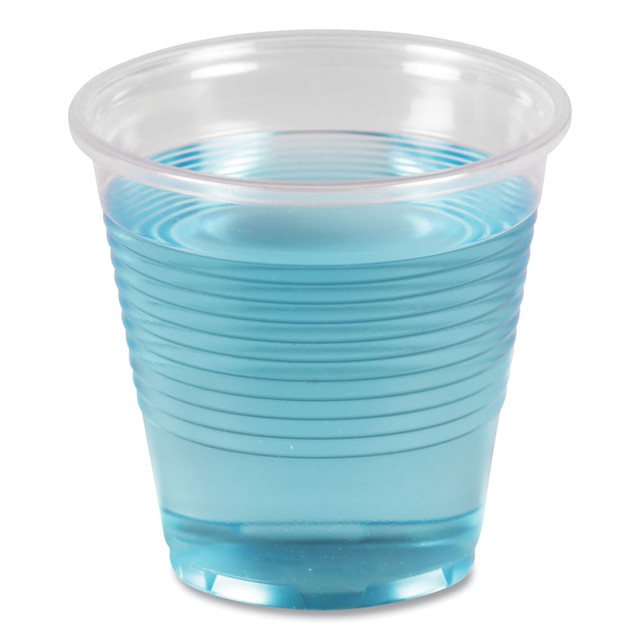 LAGASSE, INC. BWKTRANSCUP5CT Boardwalk Plastic Cold Cups, 5 Oz, Clear, Sleeve Of 100 Cups, Carton Of 25 Sleeves