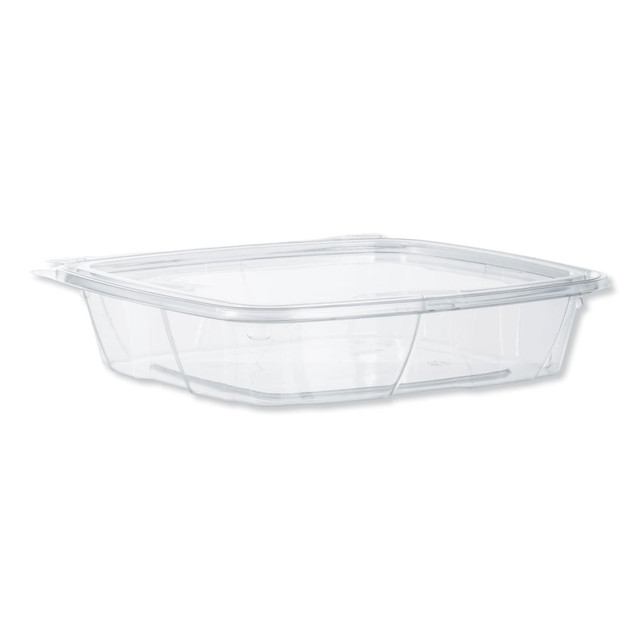 DART CONTAINER CORPORATION CH35DEF Dart ClearPac SafeSeal Tamper-Resistant Containers, Flat Lid, 35 Oz, 1-13/16inH x 7-15/16inW x 8-13/16inD, Clear, 100 Containers Per Bag, Carton Of 2 Bags