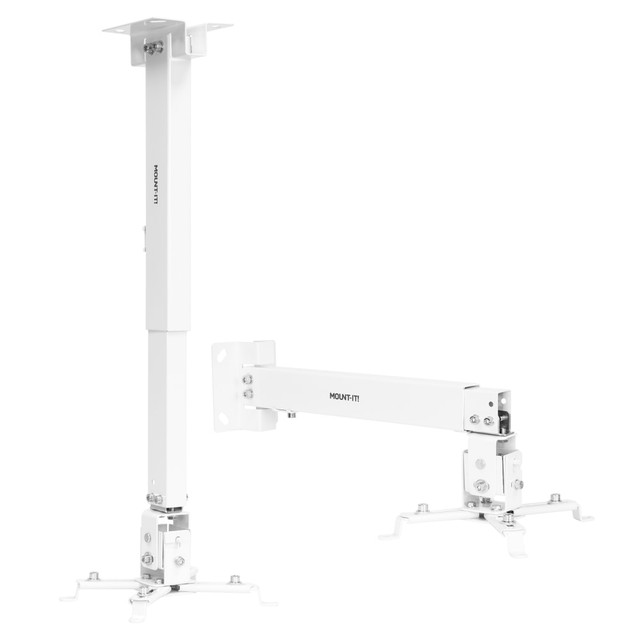 TRANSFORM PARTNERS LLC MI-604W Mount-It! Full Motion Projector Wall and Ceiling Mount, 2-1/2inH x 4-1/2inW x 12-3/4inD, White TRANSFORM PARTNERS LLC MI-604W Mount-It! Full Motion Projector Wall and Ceiling Mount, 2-1/2inH x 4-1/2inW x 12-3/4inD, White