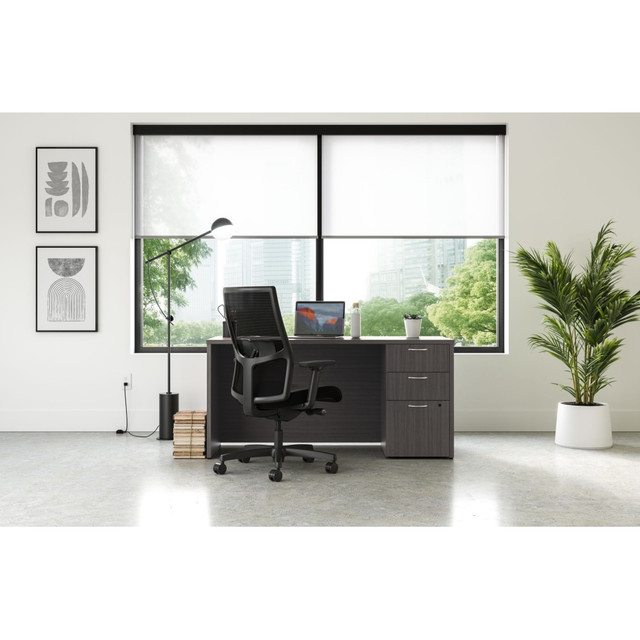 HON HONMOD167 Mod 60inW Computer Desk Credenza, Slate Teak HON HONMOD167 Mod 60inW Computer Desk Credenza, Slate Teak