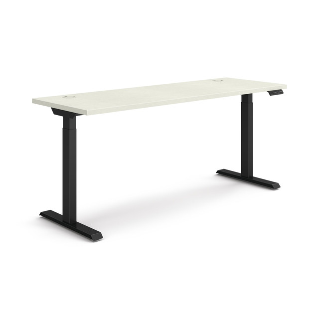 HNI CORPORATION HAT3SBSMBLK2270 HON Coordinate 70inW Adjustable Height Standing Desk, 3-Stage Base, Silver Mesh/Black HNI CORPORATION HAT3SBSMBLK2270 HON Coordinate 70inW Adjustable Height Standing Desk, 3-Stage Base, Silver Mesh/Black