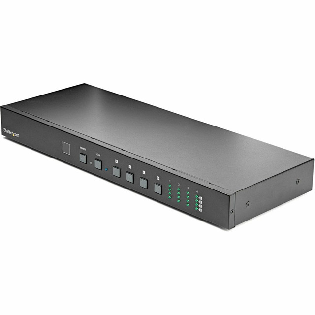 STARTECH.COM VS424HD4K60  4x4 HDMI Matrix Switch with Audio and Ethernet Control - 4K 60Hz - HDMI Switcher Box for Video Wall - Rack Mountable