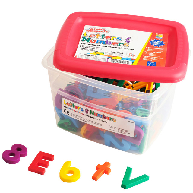 EDUCATIONAL INSIGHTS EI-1636 Alphamagnets & Mathmagnets, Multi-Colored, 126 Pieces EDUCATIONAL INSIGHTS EI-1636 Alphamagnets & Mathmagnets, Multi-Colored, 126 Pieces