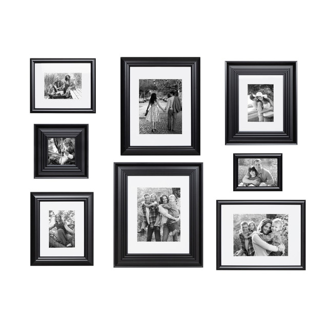 UNIEK INC. 214917 Kate And Laurel Odessa Gallery Wall Frame Set, 6-5/16in x 6-1/2in, Black, Set Of 8 UNIEK INC. 214917 Kate And Laurel Odessa Gallery Wall Frame Set, 6-5/16in x 6-1/2in, Black, Set Of 8