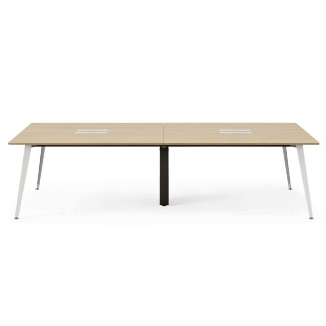 BUREAU OFFICE, INC. 10-04-53-10 Branch Furniture Quad Computer Desk, Woodgrain/White BUREAU OFFICE, INC. 10-04-53-10 Branch Furniture Quad Computer Desk, Woodgrain/White