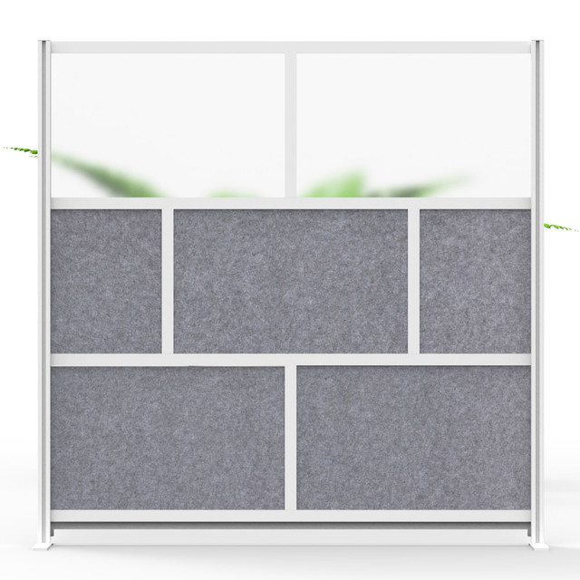 H. WILSON COMPANY MW-7070-FCG Luxor Modular Room Divider Wall System Starter Wall, 70in x 70in, Gray H. WILSON COMPANY MW-7070-FCG Luxor Modular Room Divider Wall System Starter Wall, 70in x 70in, Gray