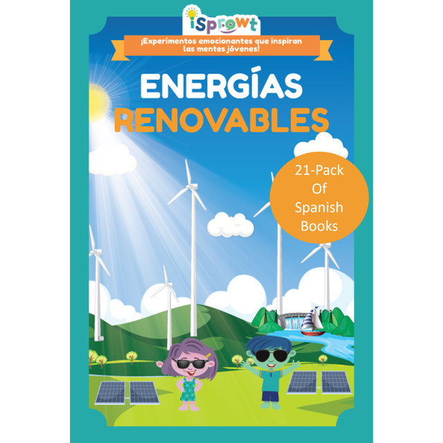 SAUNDERS INDUSTRIES SPAN-RE iSprowt Spanish Translation Books, Renewable Energy, Pack Of 21 Books