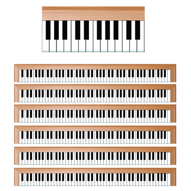 EDUCATORS RESOURCE HYG33672-6 Hygloss Classroom Borders, Piano, 12 Borders Per Pack, Set Of 6 Packs EDUCATORS RESOURCE HYG33672-6 Hygloss Classroom Borders, Piano, 12 Borders Per Pack, Set Of 6 Packs