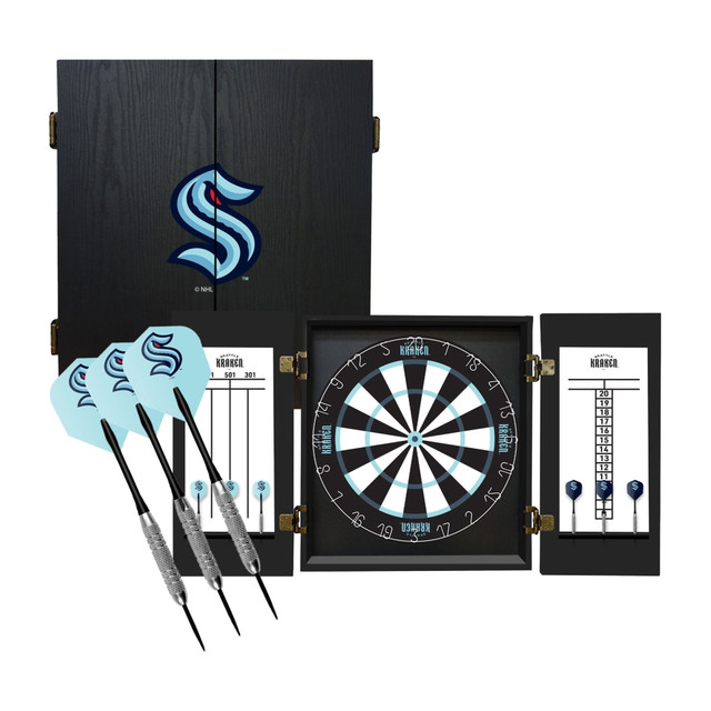 IMPERIAL INTERNATIONAL IMP 624-4033 Imperial NHL Fans Choice Dartboard Set, 21-1/2inH x 19-3/4inW x 3-1/2inD, Seattle Kraken IMPERIAL INTERNATIONAL IMP 624-4033 Imperial NHL Fans Choice Dartboard Set, 21-1/2inH x 19-3/4inW x 3-1/2inD, Seattle Kraken