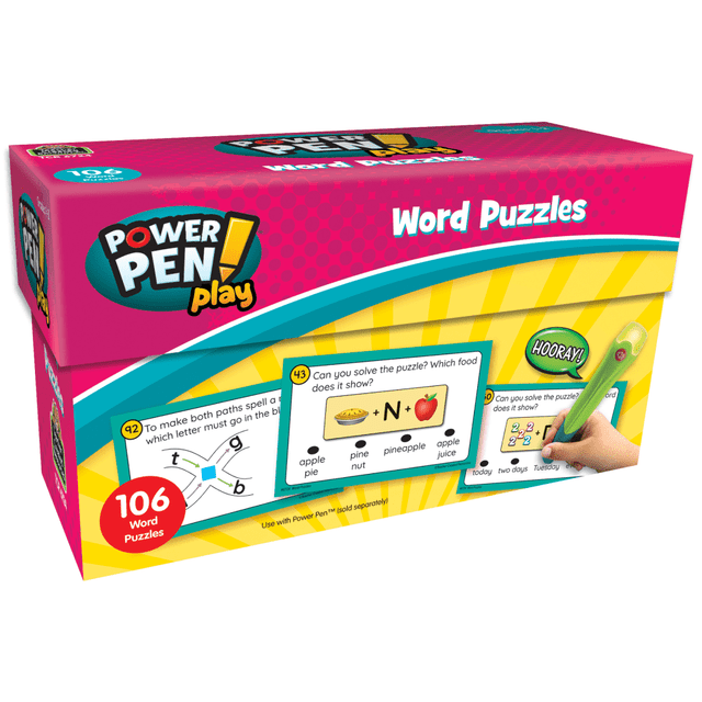 TEACHER CREATED RESOURCES INC. TCR6724 Teacher Created Resources Power Pen Play Cards, Word Puzzles, Set Of 53 Cards, Grades 1 To 2 TEACHER CREATED RESOURCES INC. TCR6724 Teacher Created Resources Power Pen Play Cards, Word Puzzles, Set Of 53 Cards, Grades 1 To 2