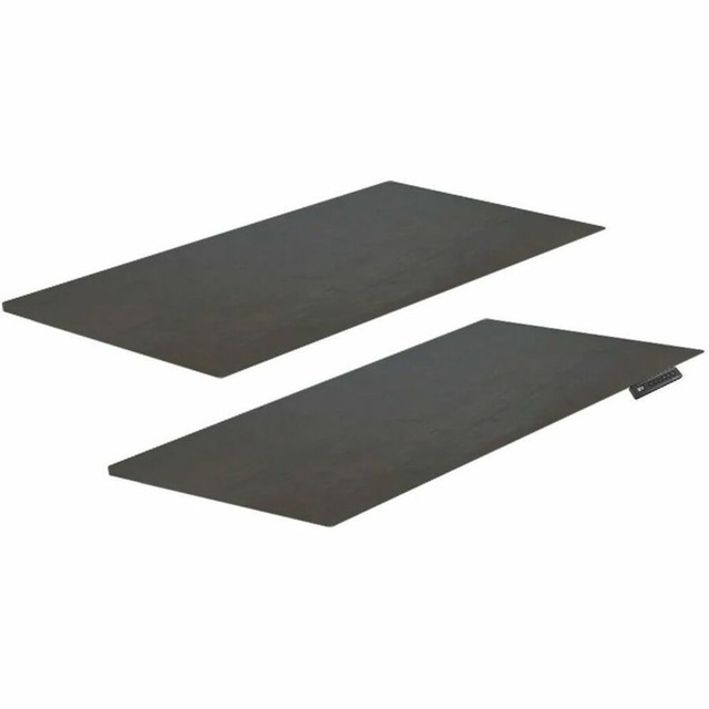 UNCAGED ERGONOMICS 2XBAMBLACK48 Rise Up Desktop 48in Table Top Length x 30in Table Top Width - Black - Bamboo - 48in Table Top Length x 30in Table Top Width - Black - Bamboo