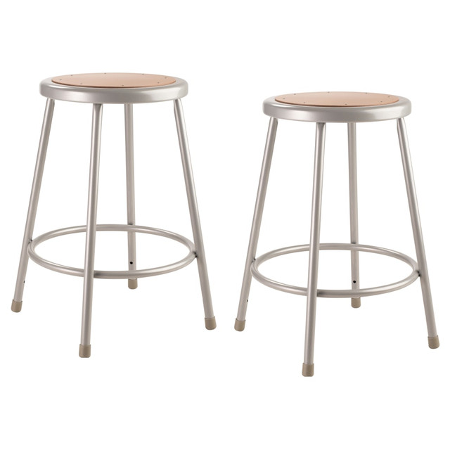 OKLAHOMA SOUND CORPORATION 6224/2 National Public Seating Hardboard Science Stools, 24inH, Brown/Gray, Pack Of 2 Stools OKLAHOMA SOUND CORPORATION 6224/2 National Public Seating Hardboard Science Stools, 24inH, Brown/Gray, Pack Of 2 Stools