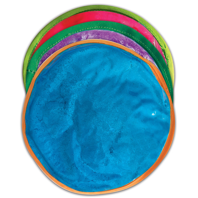 The Sensory Playtivity Sensory Discs Sets are great for classroom or home use. These sensory discs provide tactile experiences and allow for touching, squeezing, exploring and observing.  Sensory discs provide tactile and visual sensory experiences for early learners.  Made for touching, squeezing, exploring and observing.  Each disc has a 5in diameter.  Clear disc pouches contain a non-toxic substance students will love squeezing.