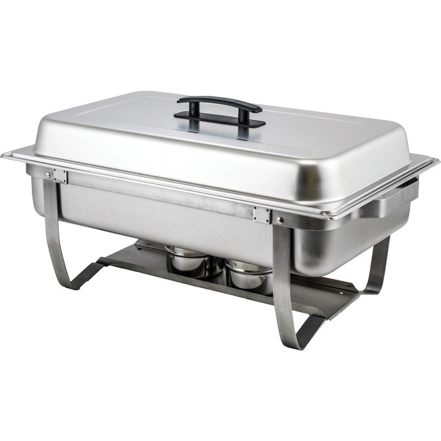 WINCO C-4080  8-Quart Full-Size Folding Stand Chafer, 11-3/4inH x 23inW x 23inD, Silver