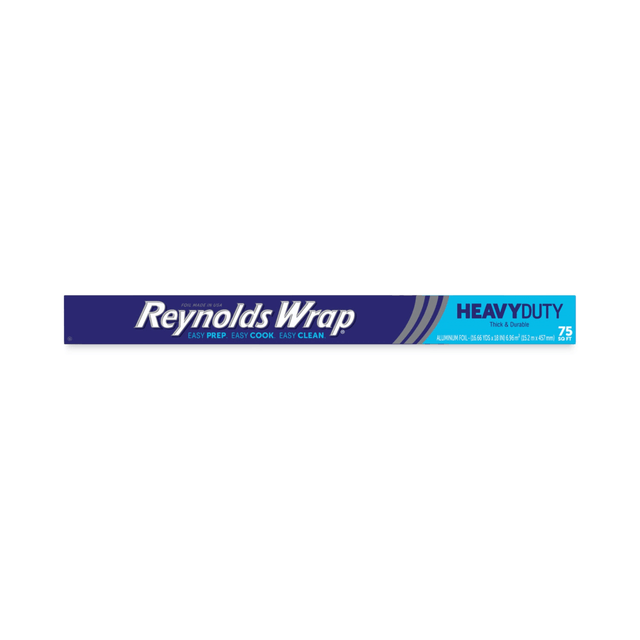 REYNOLDS CONSUMER PRODUCTS LLC PAC F28028 Reynolds Wrap Heavy-Duty Aluminum Foil Rolls, 18in x 75ft, Silver, Pack Of 20 Rolls