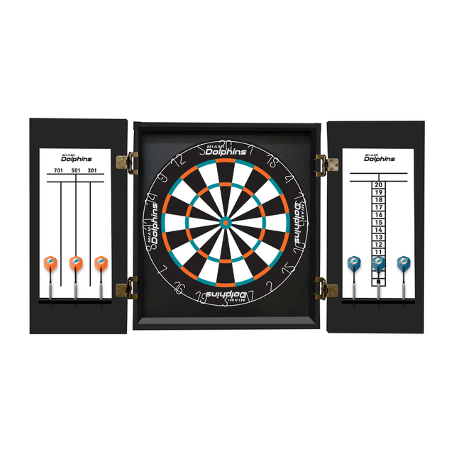 IMPERIAL INTERNATIONAL IMP 624-1008 Imperial NFL Fans Choice Dartboard Set, Miami Dolphins IMPERIAL INTERNATIONAL IMP 624-1008 Imperial NFL Fans Choice Dartboard Set, Miami Dolphins