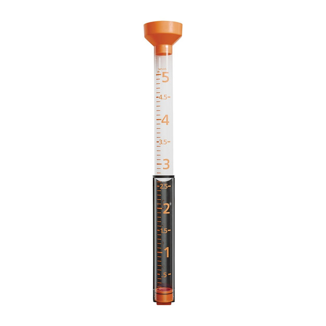LIFETIME BRANDS INC. 5288565 Taylor Precision Products 5in-Capacity Jumbo Rain Gauge, 27-3/16inH x 3-3/4inW x 3-3/4inD, Orange LIFETIME BRANDS INC. 5288565 Taylor Precision Products 5in-Capacity Jumbo Rain Gauge, 27-3/16inH x 3-3/4inW x 3-3/4inD, Orange