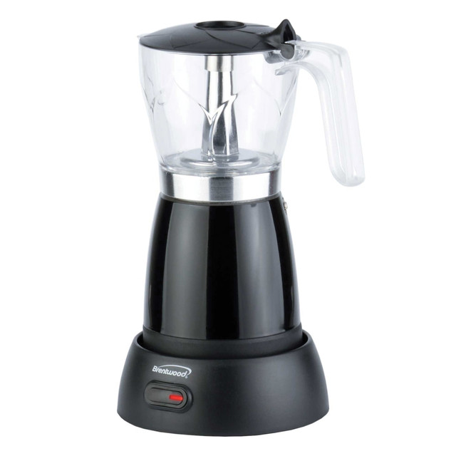 BRENTWOOD APPLIANCES, INC. TS-119BK Brentwood 6-Cup Cordless Electric Moka Pot Espresso Machine, Black BRENTWOOD APPLIANCES, INC. TS-119BK Brentwood 6-Cup Cordless Electric Moka Pot Espresso Machine, Black