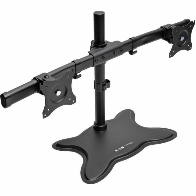 TRIPP LITE DDR1327SDD Eaton Tripp Lite Series Dual-Monitor TV Desktop Display Mount Stand Full Motion 13in- 27in Flat Screen Displays - Stand - full-motion - for 2 LCD displays - steel - black - screen size: 13in-27in - desktop