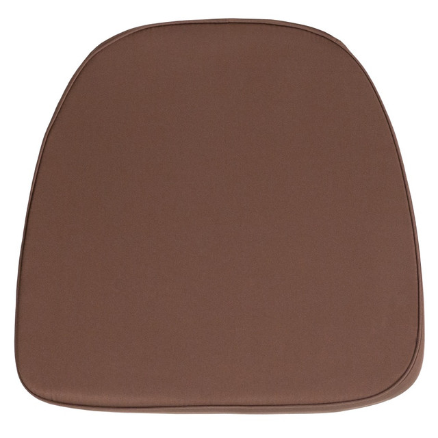 FLASH FURNITURE BHBRN  Chiavari Cushion, Soft Fabric, 1-3/4inH x 16inW x 15-1/2inD, Brown