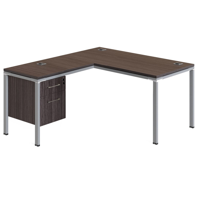 NORSTAR OFFICE PRODUCTS INC. SGSD029-203 Boss Office Products Simple System Workstation L-Desk with Return & Pedestal, 30inH x 71inW x 29-1/2inD, Driftwood NORSTAR OFFICE PRODUCTS INC. SGSD029-203 Boss Office Products Simple System Workstation L-Desk with Return & Pedestal, 30inH x 71inW x 29-1/2inD, Driftwood