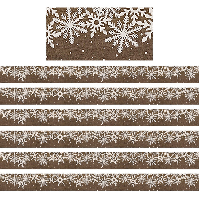 EDUCATORS RESOURCE TCR8723-6 Teacher Created Resources Straight Border Trim, Home Sweet Classroom Winter, 35ft Per Pack, Set Of 6 Packs