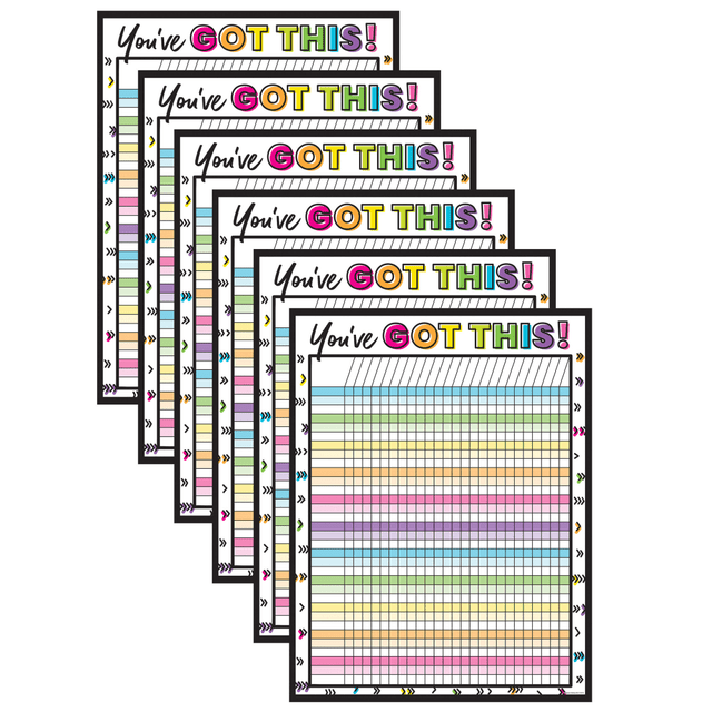 EDUCATORS RESOURCE CD-114313-6 Carson Dellosa Education Incentive Chart, Kind Vibes 17in x 22in, Pack Of 6