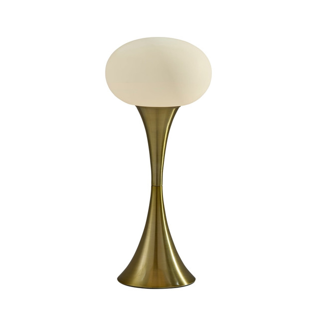 ADESSO INC 2603-21 Adesso Otis Table Lamp, 19inH, Frosted Shade/Antique Brass Base
