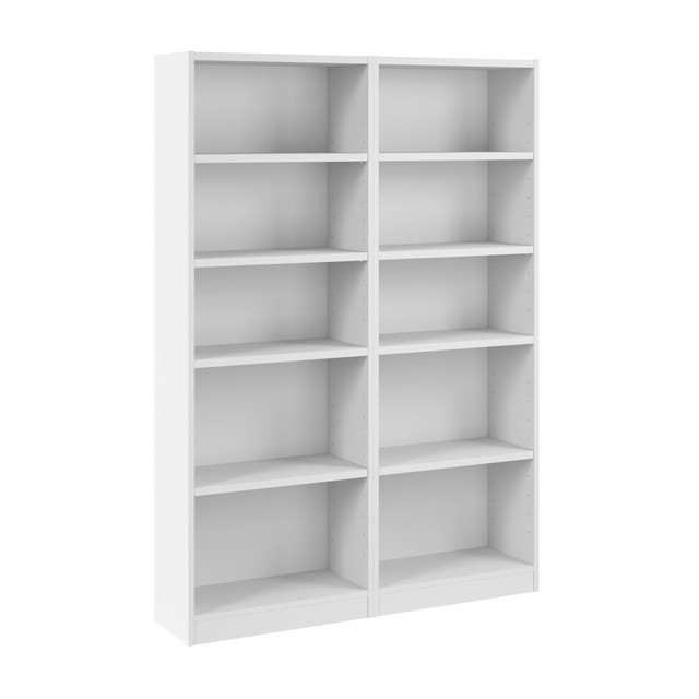 BUSH INDUSTRIES INC. UB006WH Bush Furniture Universal 71inH Tall 5 Shelf Bookcase, White, Standard Delivery