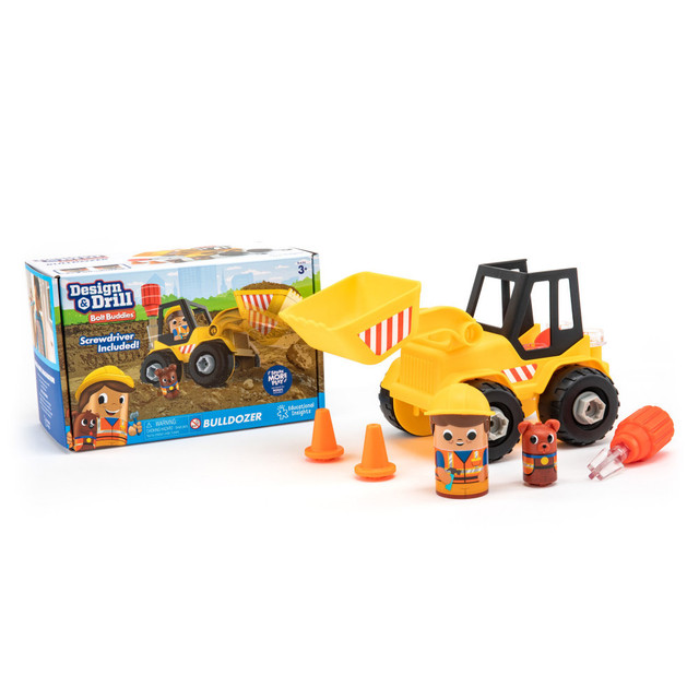 EDUCATIONAL INSIGHTS EI-4195  Design & Drill Bolt Buddies, Bulldozer