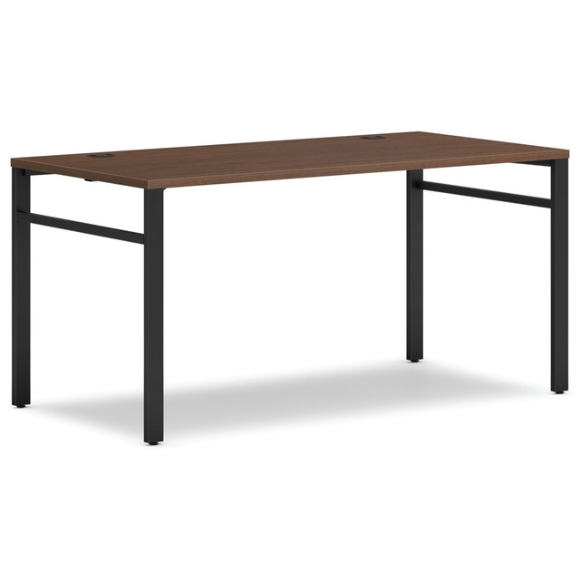 HON HONMOD023  Mod Table Desk With U-Legs, 29inH x 60inW x 30inD, Black/Sepia Walnut