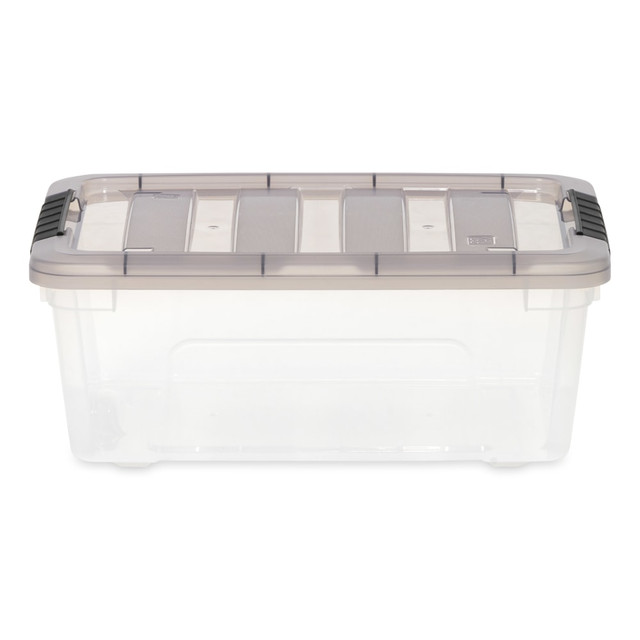 IRIS USA, INC. 500148 Iris Stack & Pull Storage Boxes, 3.14 Gallon, Clear/Gray, Set Of 8 Boxes IRIS USA, INC. 500148 Iris Stack & Pull Storage Boxes, 3.14 Gallon, Clear/Gray, Set Of 8 Boxes