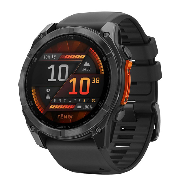 GARMIN INTERNATIONAL, INC. 010-02905-00 Garmin fenix 8 AMOLED Multisport GPS Watch With Silicone Band And 51mm Lens, Slate Gray/Black GARMIN INTERNATIONAL, INC. 010-02905-00 Garmin fenix 8 AMOLED Multisport GPS Watch With Silicone Band And 51mm Lens, Slate Gray/Black