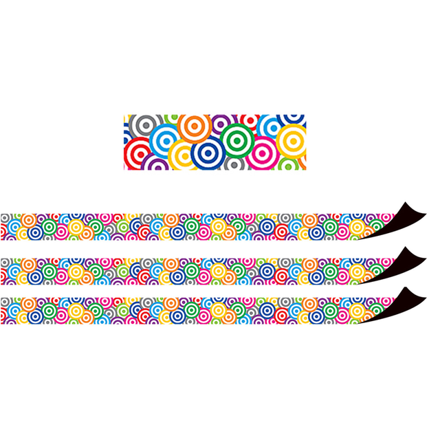 EDUCATORS RESOURCE TCR77157-3 Teacher Created Resources Magnetic Borders, 24in x 1-1/2in, Targets, 12 Borders Per Pack, Set Of 3 Packs