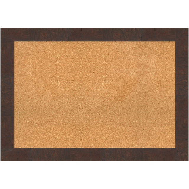 UNIEK INC. A42705383235 Amanti Art Non-Magnetic Cork Bulletin Board, 41in x 29in, Natural, Wildwood Brown Narrow Wood Frame UNIEK INC. A42705383235 Amanti Art Non-Magnetic Cork Bulletin Board, 41in x 29in, Natural, Wildwood Brown Narrow Wood Frame
