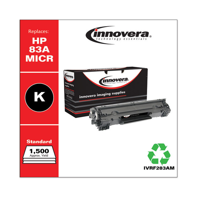 INNOVERA F283AM Remanufactured Black MICR Toner, Replacement for 83AM (CF283AM), 1,500 Page-Yield